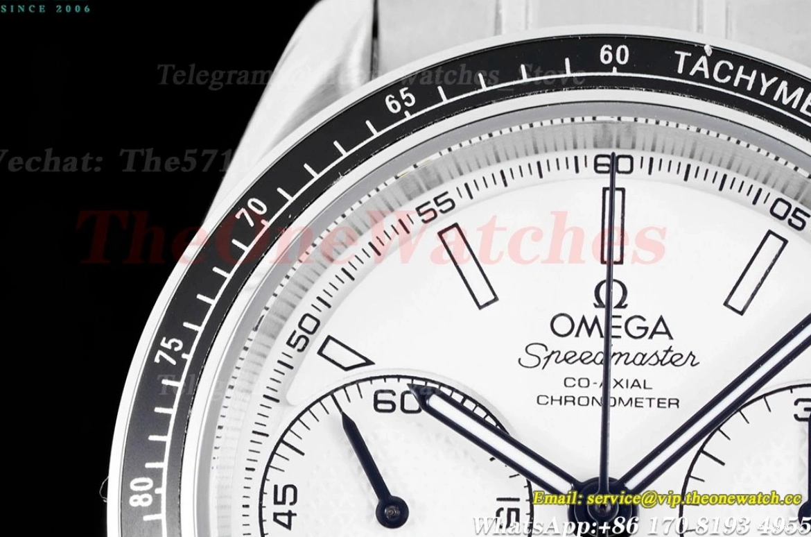 A7750 Racing Master SS 40mm Speedmaster White Dial HKF SS 0125